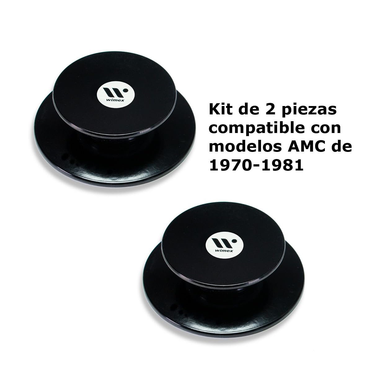 Oppaha Pomos de olla compatibles con AMC al 100% con rosca de latón y baquelita antiquemaduras, juego de 2 unidades