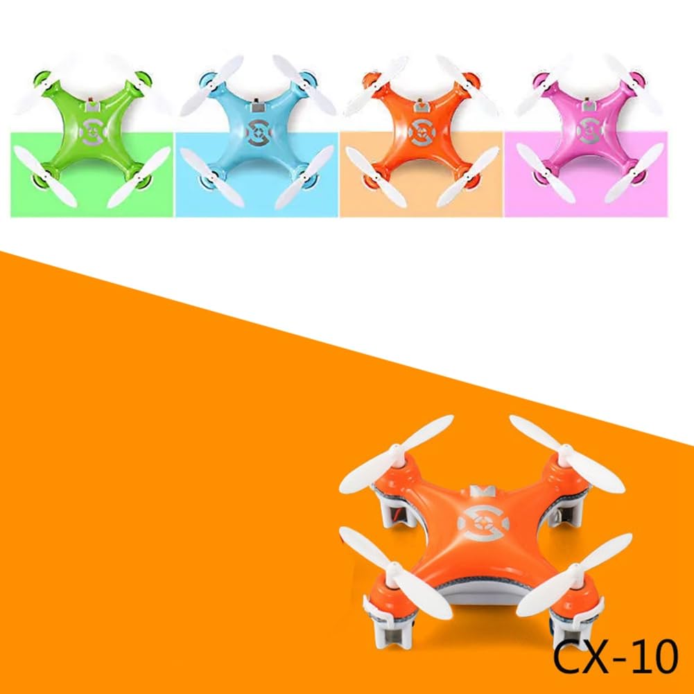 melairo Quadricoptère RC Cx10 Mini, Drone Télécommandé 2.4G 4CH avec LED, Hélicoptère Électronique, Jouet Avion Électrique pour Enfants, Facile à Utiliser -D