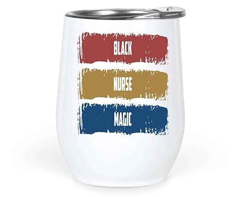 Novelty Gift African Nurses Gift, a Special Christmas Present for Stepbrother - for Healthcare Professionals 12 Oz White Stainless Steel Wine Tumbler disponible en Yaxa Venezuela