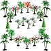 Trees Cake Decorations, OrgMemory Model Trees with Bases, (19pcs, 3"-5.5"/7.5-14 cm), Ho Scale Trees, Diorama Supplies for Woodland Scenics or Cake Decorations