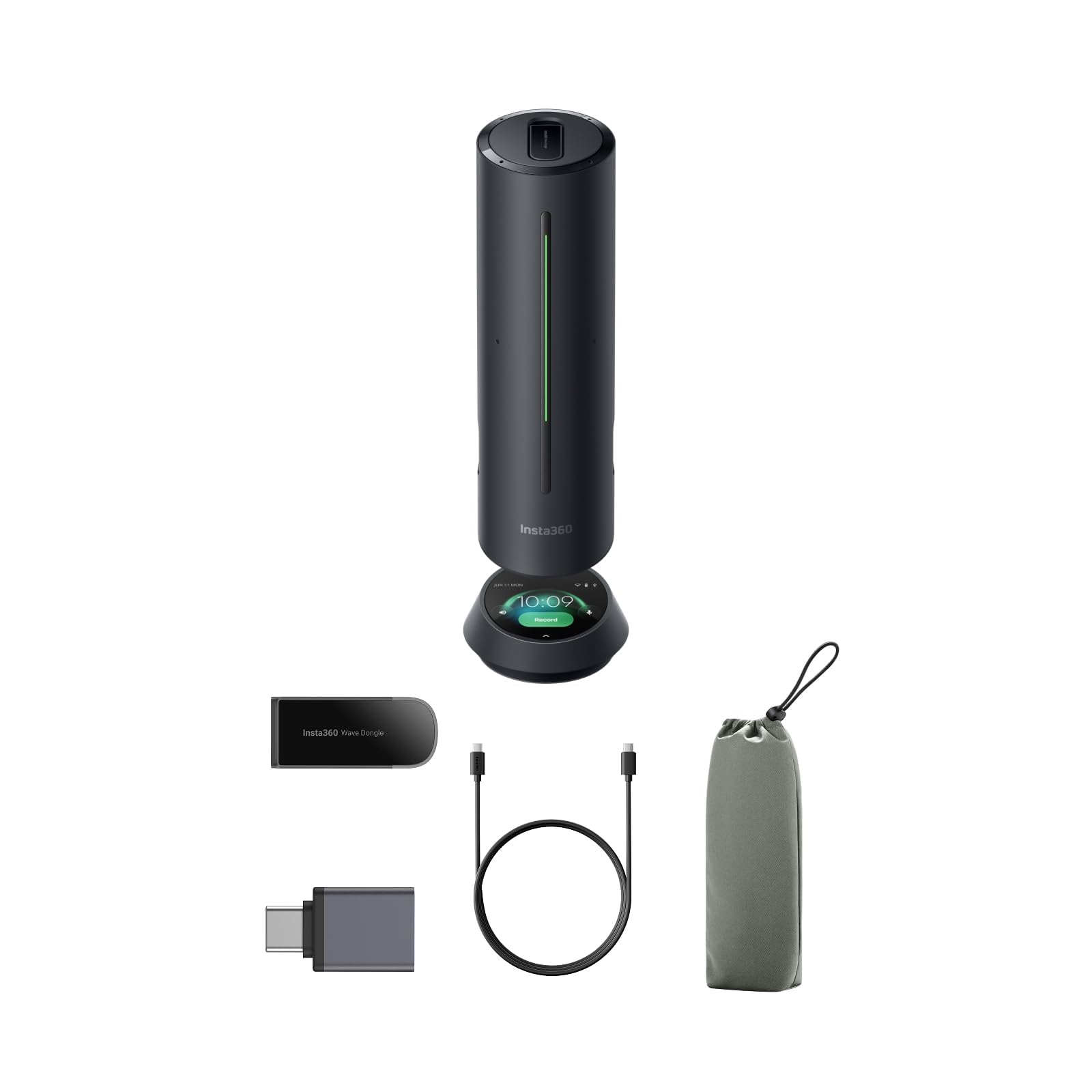 Insta360 Wave AI Conference Speakerphone with Bluetooth, Noise-Canceling Mics, Beamforming, Zoom Certified, AI Transcription & Summary, 32GB Storage for Meetings, Podcasts, Home office and Livestreams-image-15