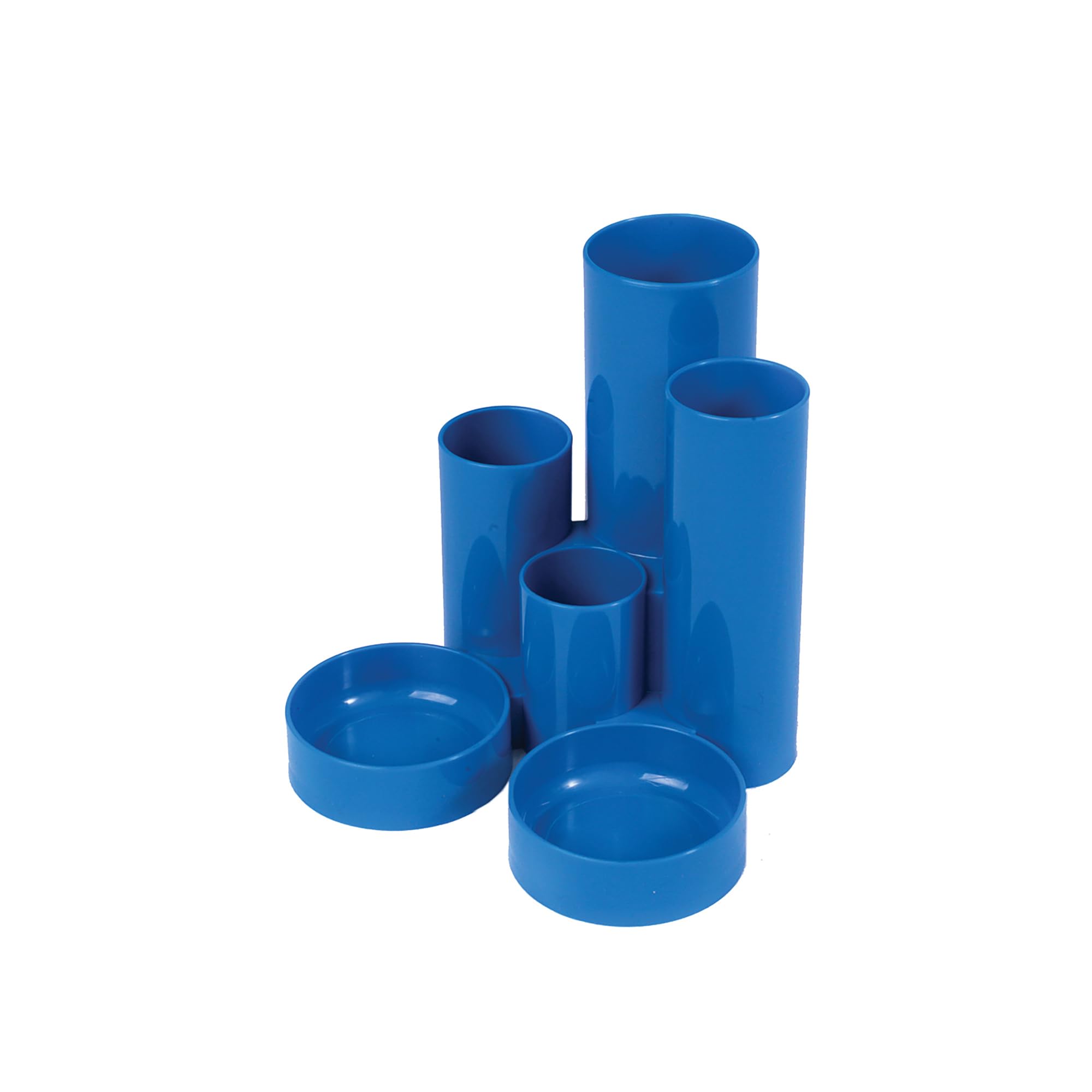 Deflecto Tube Style Pen Tidy Blue - Pack of 12 - Pen Holder For Desk - Pen Pot - Pencil Pots For Classroom - Pen Holders Desk Tidy - Pencil Holders For Desk Organiser - Pen Pots For Desk Accessories