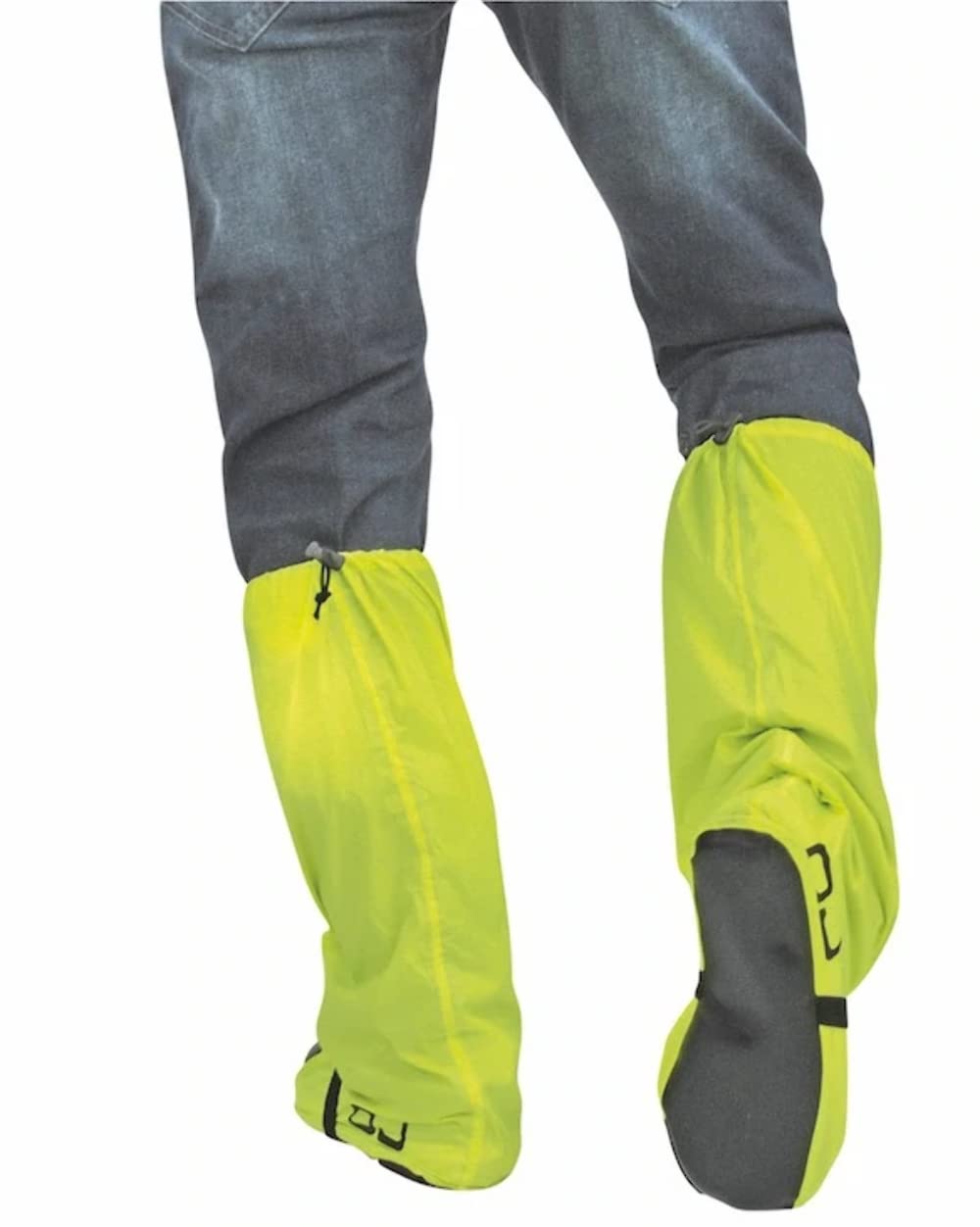 OJ Compact Copriscarpe Antipioggia Moto Unisex | Copri Scarpe 100% Impermeabile e Compatto, Suola Slim Antiscivolo, Regolabile con Coulisse per Massimo Comfort, GIALLO 2XL