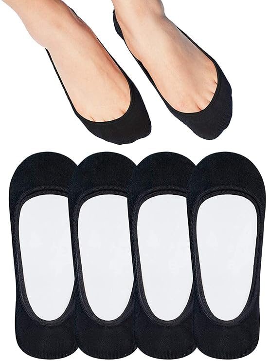Black Short Solid Plain Cotton Loafer Socks Invisible No show Cotton with anti slip silicon grip boys girls (unisex) 3 Set-image-16