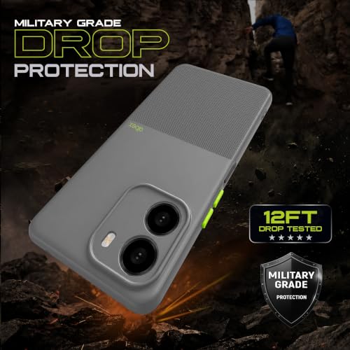 Image of AIBEX Premium Back Cover Case Compatible for Redmi 15A 5G | Scratch & Drop Tested Shockproof Matte Texture Case with Soft Microfibre Lining | Slim Fit Cover with Anti-Scratch Finish - Grey