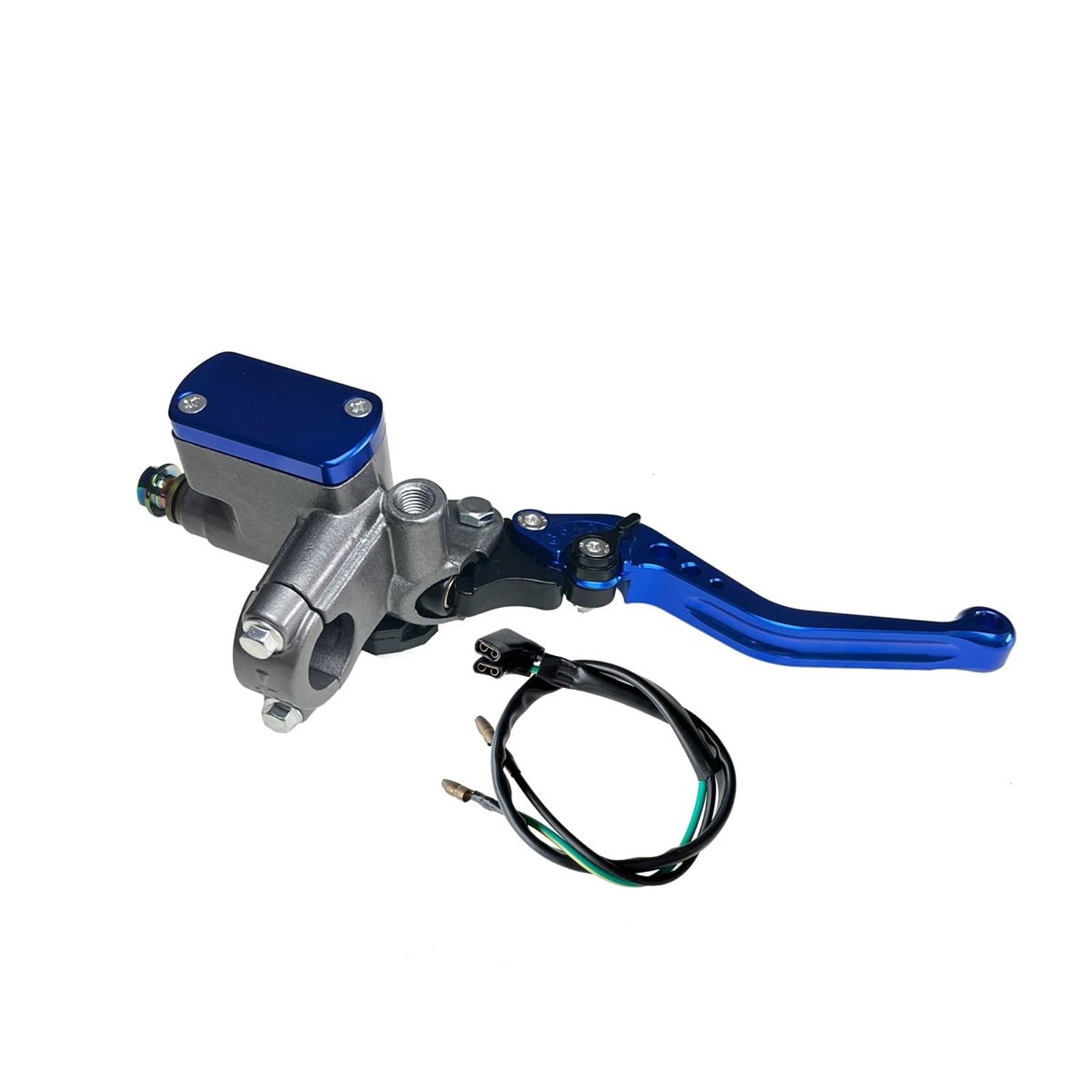Ouvecr Blue Right Pump Motorbike Brake Levers Motorcycle Hydraulic Brake Pump Piston 14Mm Master Cylinder Lever Handlebar Grip Diameter 22Mm(Blue Right Pump)