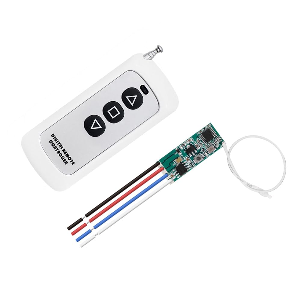 Kit de Télécommande de Moteur DC 12V avec Module Relais sans 433MHz et Émetteur pour Contrôler la Direction et L'Arrêt du Moteur