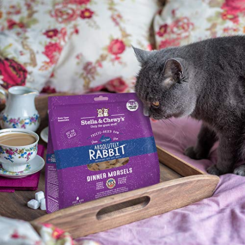 Stella & Chewy's Freeze-Dried Raw Absolutely Rabbit Dinner Morsels Grain-Free Cat Food, 8 oz bag