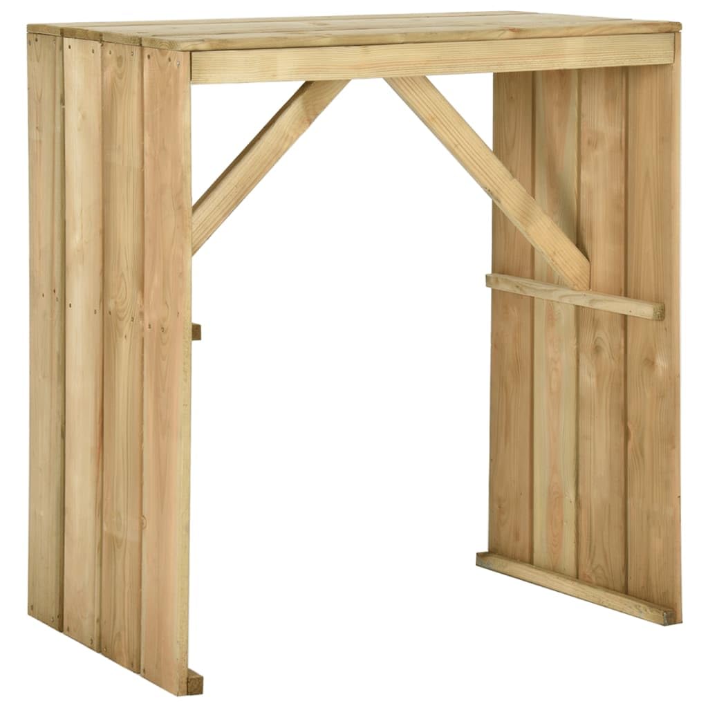 Fengshui Stół barowy 100 x 60 x 110 cm impregnowane drewno sosnowe