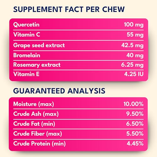 Image of Petroyale Allergy & Itch Support Chews for Dogs (90 Soft Chews) - Anti-Itch, Seasonal Allergy Relief, Skin & Coat Support, Immune Booster Supplement for Dogs, All Breeds