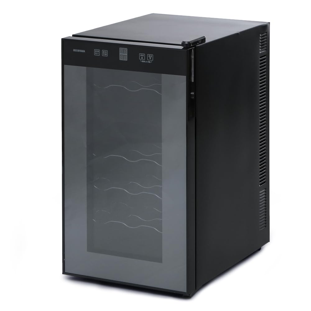 ワインセラー PWC-502P-B（アイリスオーヤマ） Amazon.co.jp: アイリスオーヤマ ワインセラー 18本 家庭用 ワイン保存