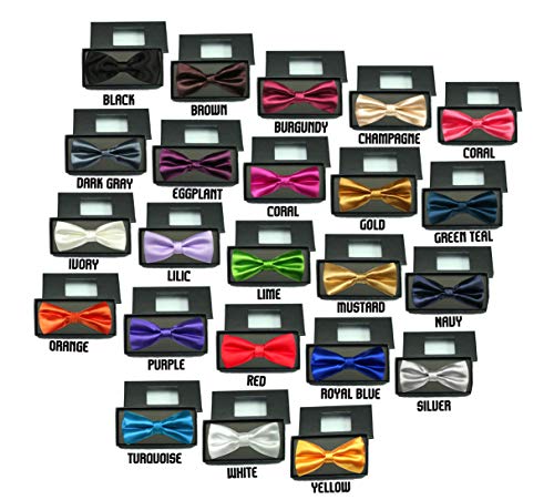 Classic Gift Wedding Tuxedo Suits Satin Bow Ties from Boy Baby Toddler to Adult (Small (New Born to 4 Years Old), Champagne)