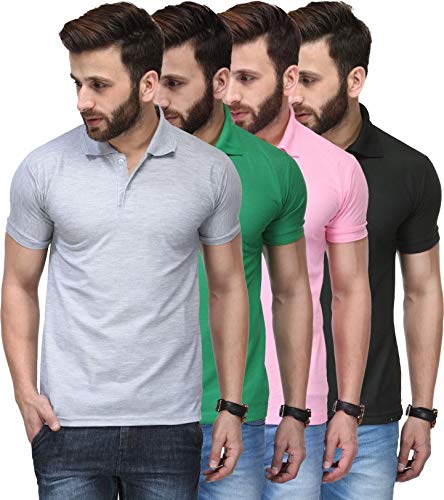 Image of T.N.X Men's Regular Fit Polos (Pack of 4)