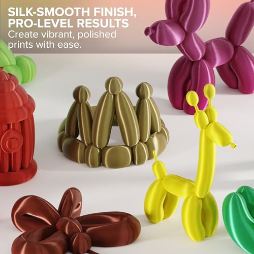Image of Polymaker Panchroma Silk PLA Filament 1.75mm for 3D Printing, 1kg, Brass | Neatly Wound, High-Gloss Finish PLA, Easy Print & Smooth Feeding, Compatible with Bambu Lab & Most 3D Printers