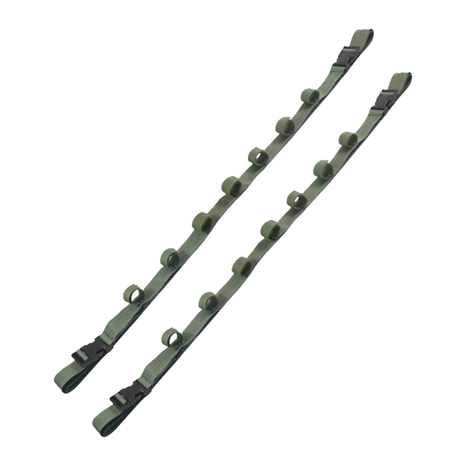 Generic 2Pcs Fishing Rod Holder Car Fishing Rod Holder Fishing Accessories Fishing Rod Rack Carrier 7 Rod Capacity for Cars, Green