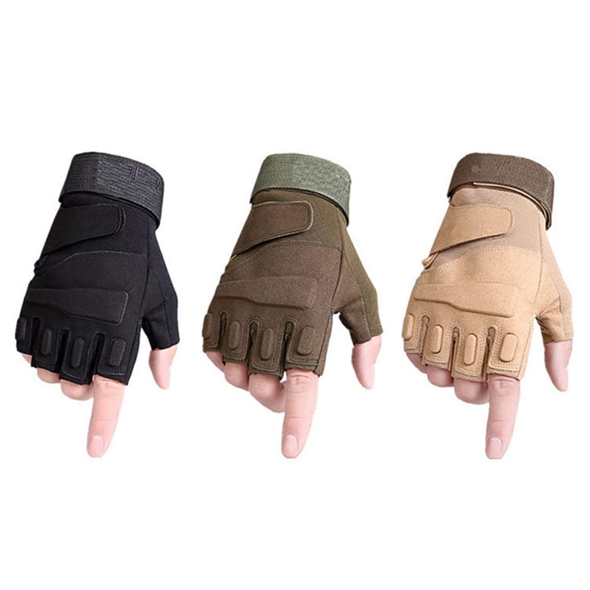 Mipcase De Cyclisme Demi-Doigts Mitaines De Vélo De Sport The Mitten De Mode Noir