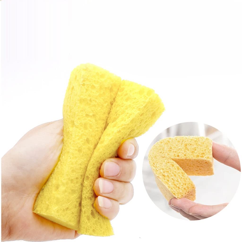 Paño de Cocina de Esponja de celulosa, paño de Limpieza sin Aceite, Suministros para el hogar para Utensilios de Cocina (D 11x7x2cm)