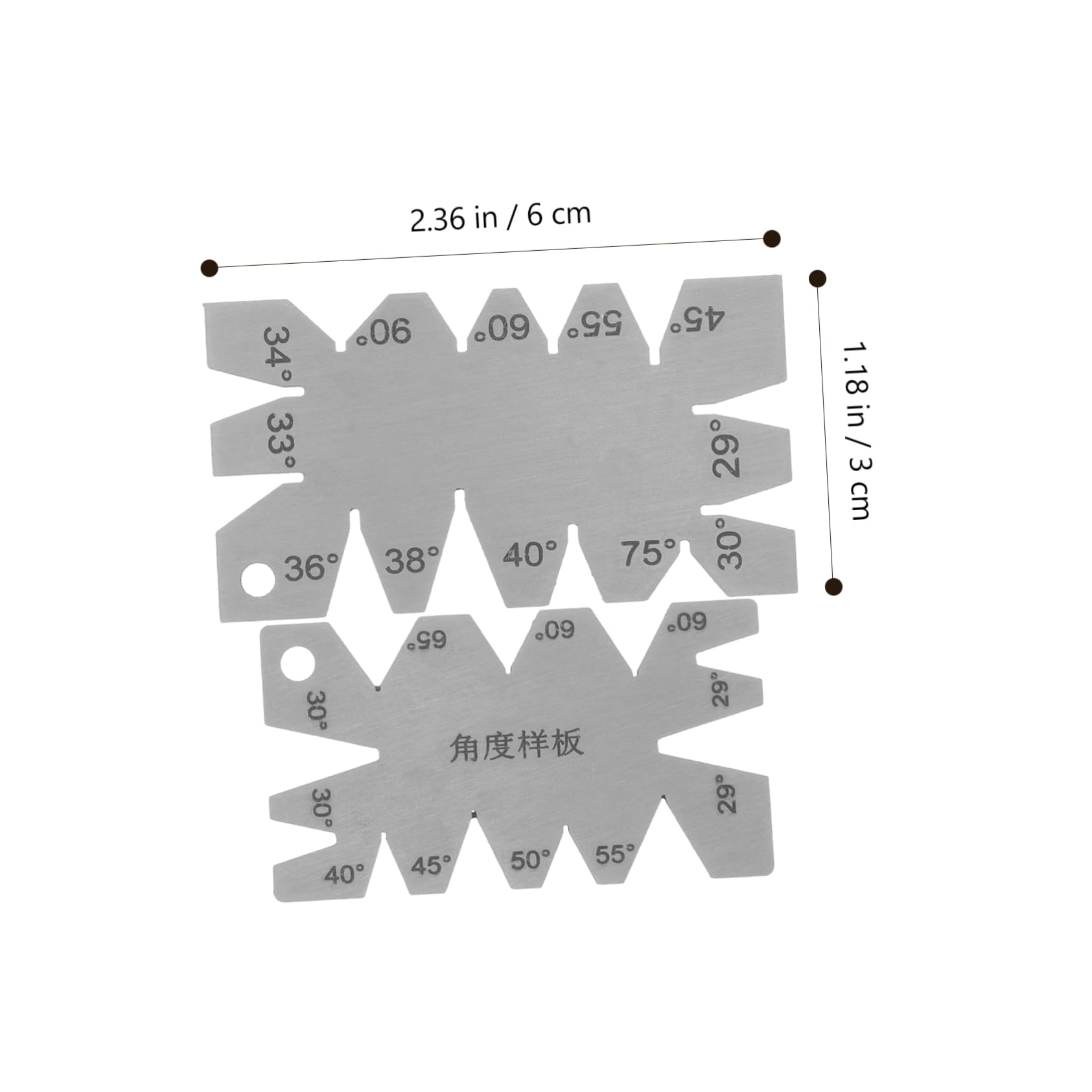 ARTIBETTER 2pcs Angle Protractor Gauge Measure Woodworking Key Measuring Ruler Angle Finder Protractor Metal