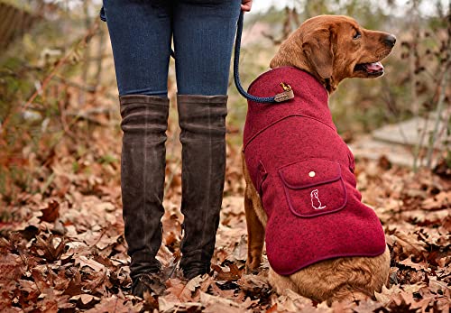 Kendall Wags Dog Winter Coat - Premium Maroon Red Fleece Dog Sweater Vest. Adjustable, Luxury & Soft for Pets of All Breeds and Sizes Large Medium Small - Image 5