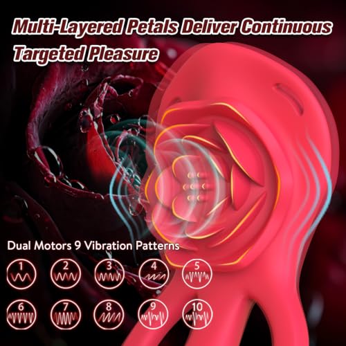 Image of Finger Vibrator with Rose Adult Tool for Women, Mini Wearable Vibrator