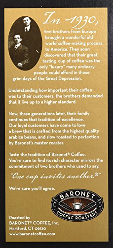 Baronet Coffee Hazelnut Coffee Pods Bag - Flavored - Medium Roast - 3 Boxes Of 16 Single Serve Coffee Pods - 48 Count, 12 Grams - Individually Wrapped For Freshness - Rich, Traditional Flavor #TOP2