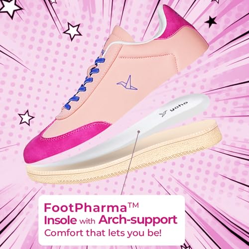 Image of YOHO Quoi Sneakers for Women | Soft Lining & Cushioned Insoles Shoes | Stylish & Casual Everyday | Vibrant Colours