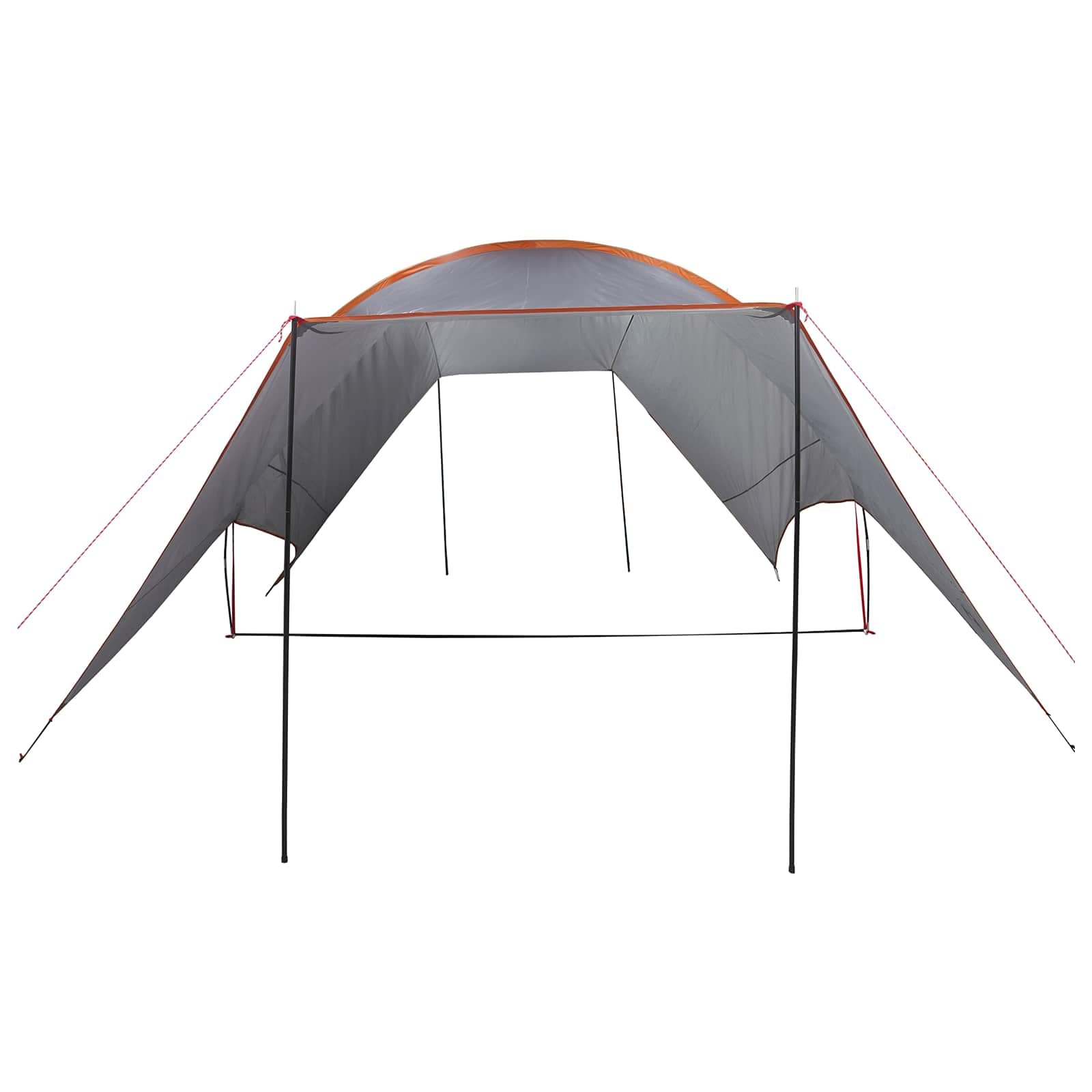 Telo da Campeggio 550x400x230 cm Grigio e Arancione Poliestere 185T PU