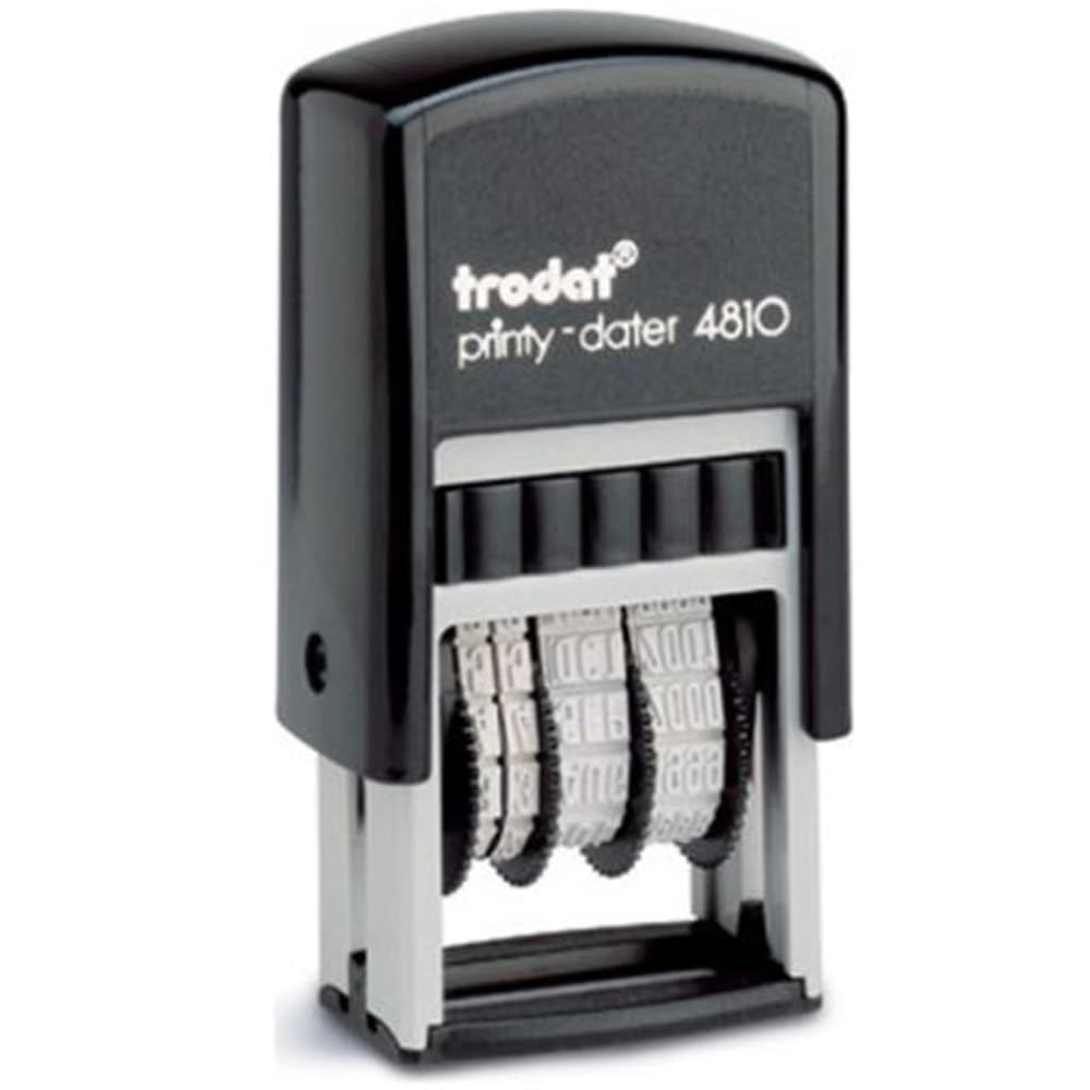 Trodat Sello de fecha automático inglés azul4 3,8 mm 4810