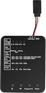Surpass Hobby ESC Programming Card RC Car Electronic Speed Controller LED Program Card Only Compatible with Supass Hobby Brushless ESC 25A 35A 45A 60A 80A 120A 150A (Black)