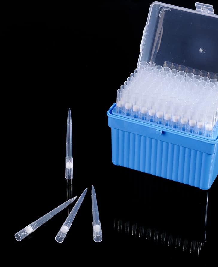 Biologix 1000μl Pipette Tips Filter Tips Lab Plastic Liquid Pipette Pipettor Tips, Rack Pack, Sterile, 4800 Tips/Pack