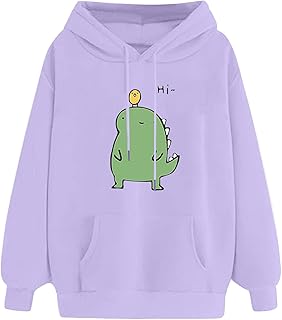 Splrit-MAN Womens Casual Stylish Long Sleeve Tops Women's Classic Cute Graphic Printed Jumper with Pockets Womens Baggy Thermal Pullover Pattern Print Outdoor Top Blouse