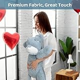 BEJOY Plüschtiere Elefant, Großes Stofftier XXL Teddy, Weiches Kuscheltier Kissen für Baby Freundin Geschenk Geburtstag Weihnachten, 85cm