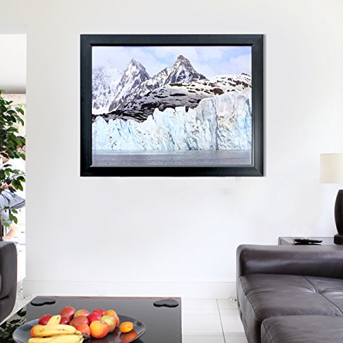 Elegant Arts & Frames Digital Framed Art Print - Neumayer Glacier Calving on South Georgia Island