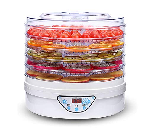 Elektrischer Dörrapparat,Intelligentes Timing 5 Tablett Obsttrockner, Angepasst 35-70 ° C,1-19 Stunden Zeit, Geeignet…