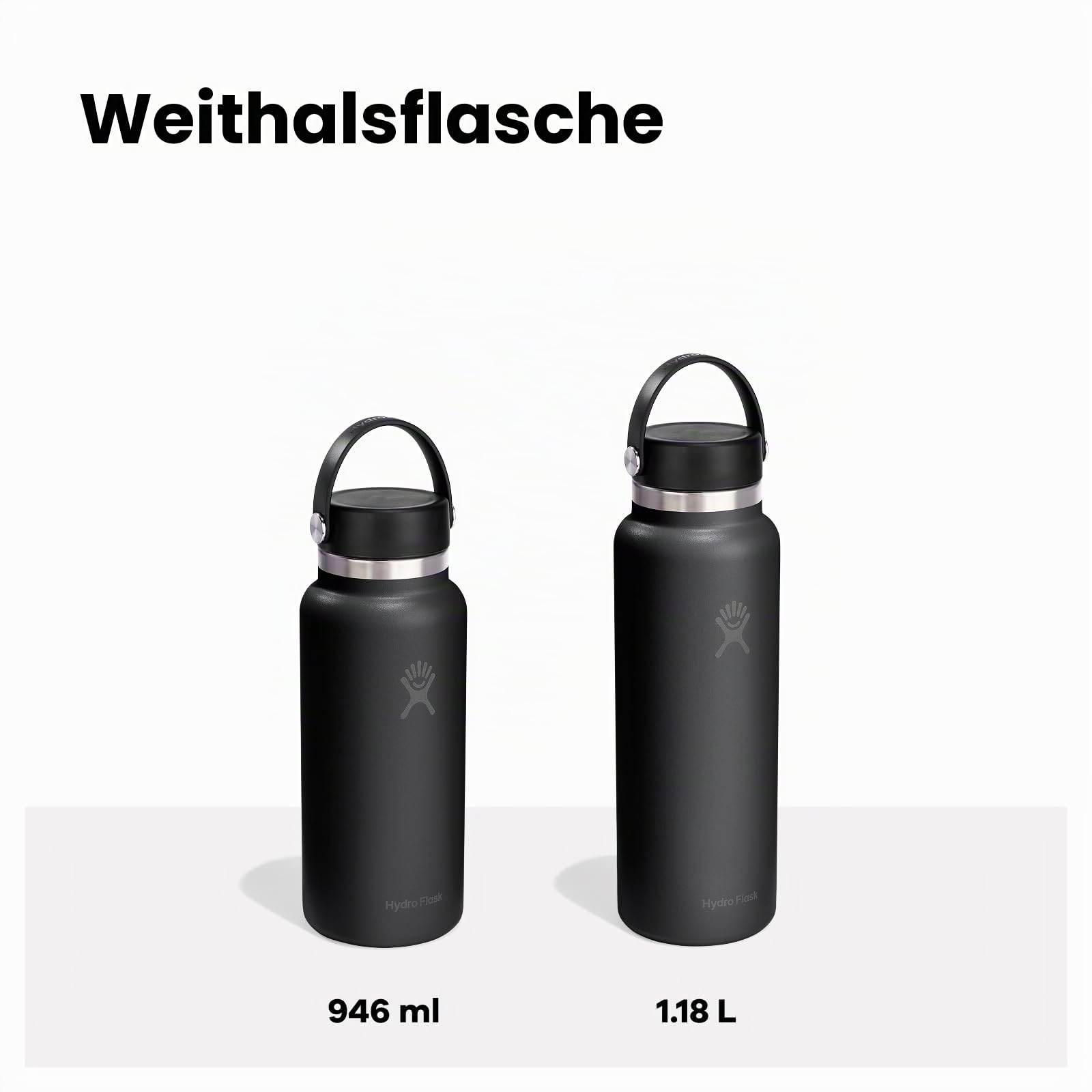 Hydro Flask – Wide Flex Cap 1,182 ml (40 oz) Bottle | Edelstahl, auslaufsicher – Kalt 24 Std., heiß 12 Std. isoliert – Harbor Blue