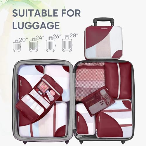 Image of OlarHike 10 Set Packing Cubes for Travel,Gifts for Women Mom,Anti-Tearing Suitcase Organizer,with Over 1000 pcs Mesh Holes,Vacation Essentials & Accessories for Cruise Ship