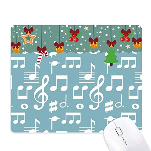 Tapis de souris blanc motif musique bleue cadeau de bureau Noël