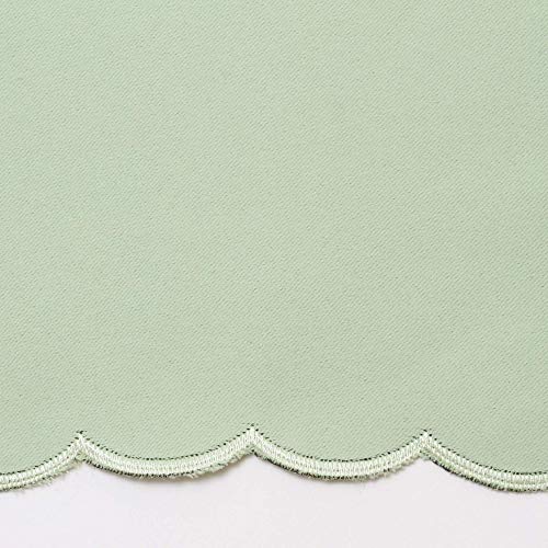 【cloth shop 布や】 カフェカーテン 小窓用 遮熱 断熱 【グリーン [遮光1級] 幅100cm x 丈70cm [1枚入]】 [2]