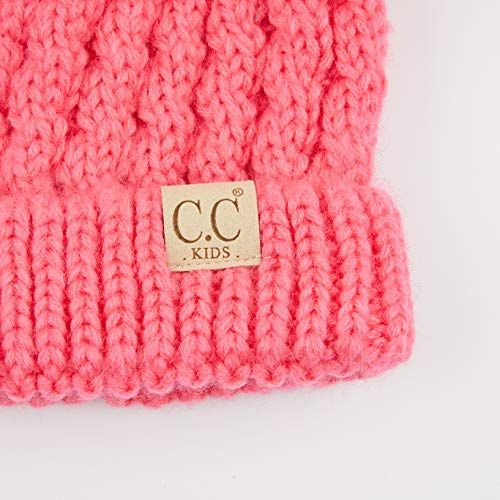 C.C Exclusives Children Kid Double Pompom Knitted Beanie for Kids Ages 2-5 (KID-23)(KID-24)(KIDS-2055)3