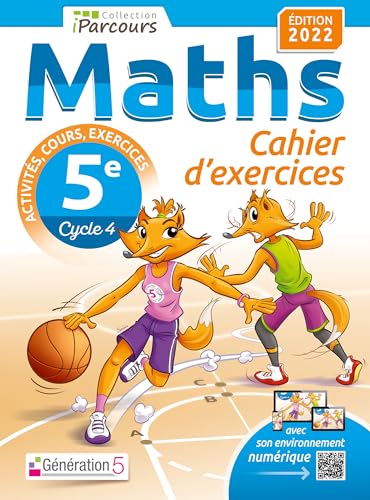 livre Cahier d'exercices iParcours maths 5e avec cours (édition 2022)