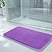 Yimobra Memory Foam Bath Mat, Super Soft Absorbent Bathroom Rug Non Slip 31.5x20 Inch, Quick Dry, Machine Washable Floor Carpet for Tub Shower, Home Decor Accessories, Lavender