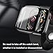 baozai 2 Pack Tempered Glass Screen Protector Compatible with Apple Watch 44mm Case, Full Coverage Hard iWatch Case for Series 6/5/4/SE, Black