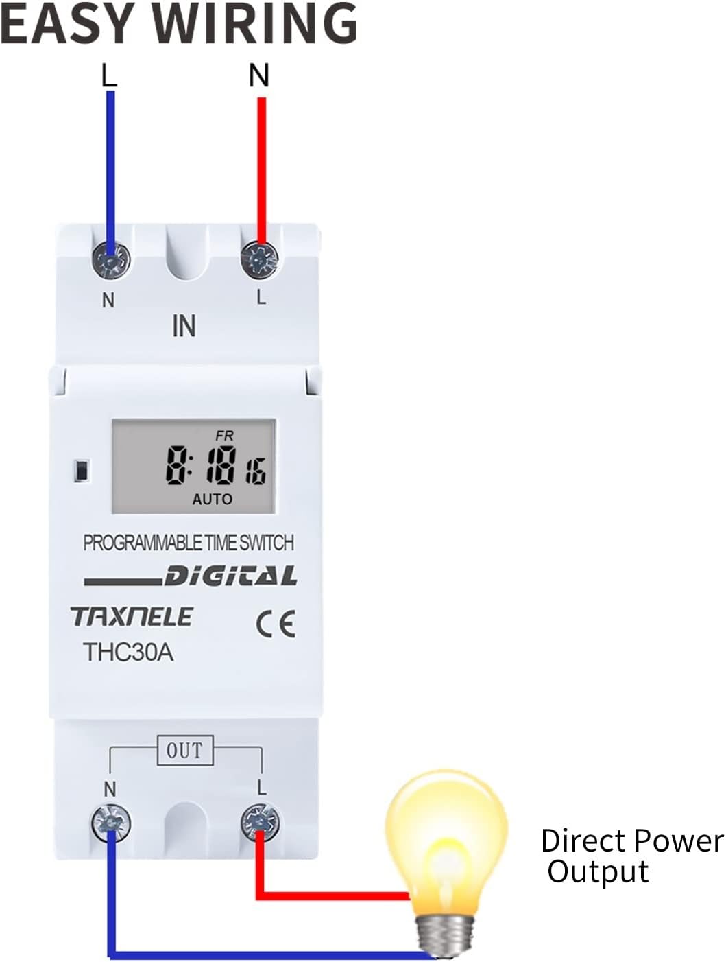 New Type 2 Wire Weekly 7 Days Programmable Digital TIME Switch Relay Timer Control AC 220V 230V 12V 24V 48V 16A 30A(220V)