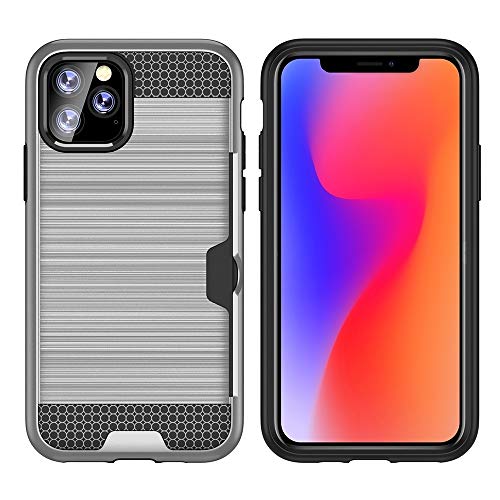 Couverture de protection dure iPhone 11 Pro brossé Silver style métallisé