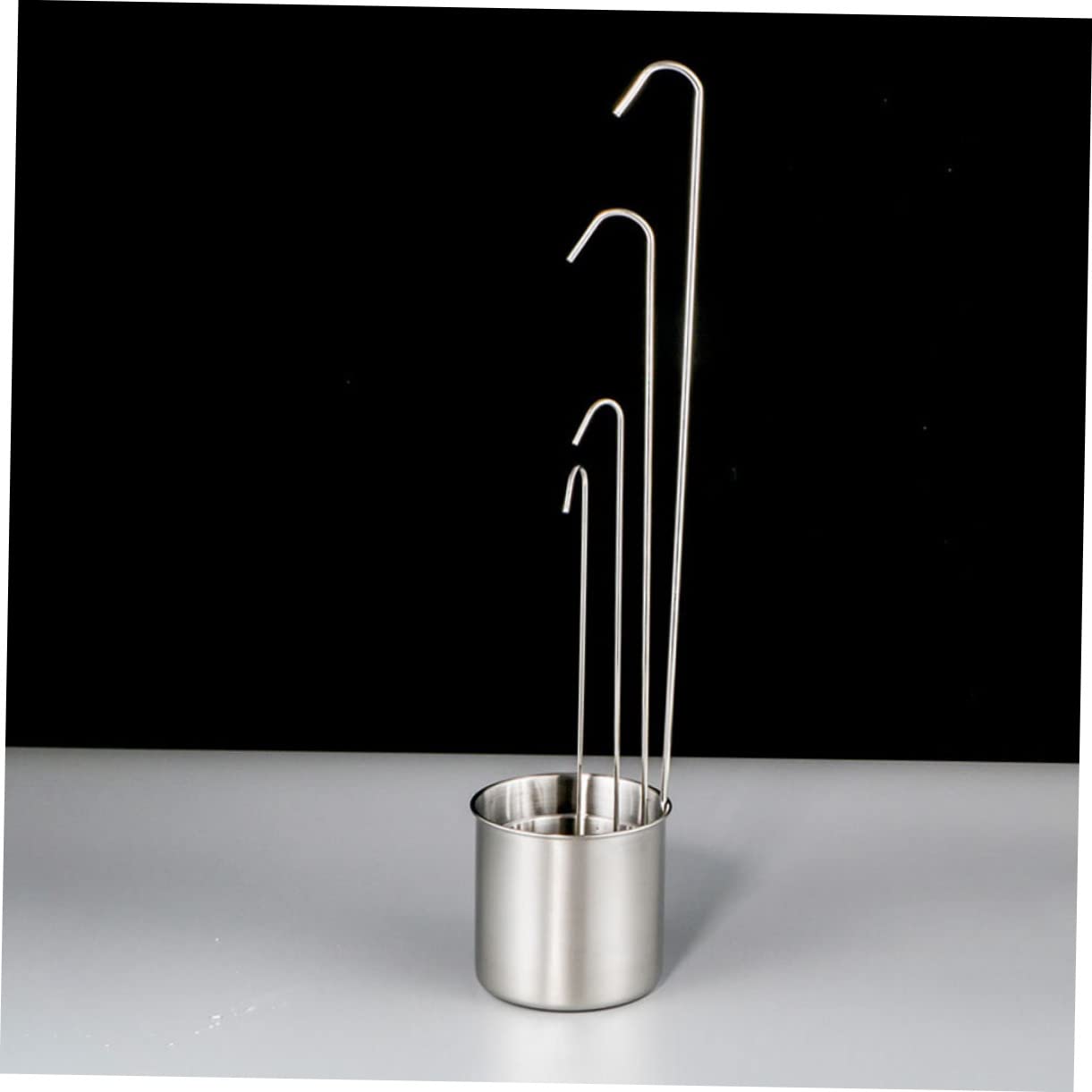 Imbuto da Cucina in Acciaio Inossidabile Manico Facile per Versare Olio Vino e Succhi con Mestolo Set 4 Misure 50-500ml per Riempire Bottiglie Strette