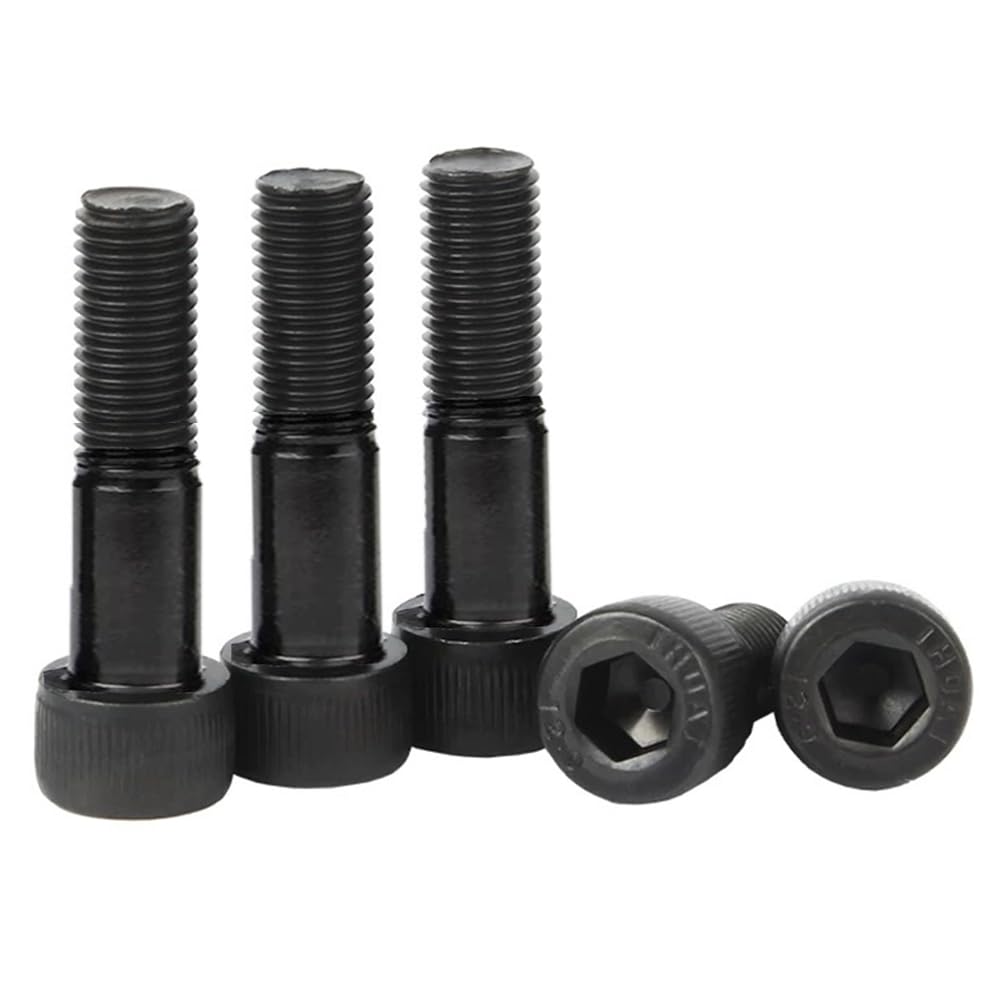 eMoto Solution M12-1.75x70mm Hex Socket Head Cap Screws Bolts,12.9 Grade Alloy Steel,Metric Allen Drive,Black Oxide Finish,Partial Thread M12x1.75