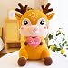 Anyinghh 25/48/65/95 cm muñeca de Ciervo Sika de Dibujos Animados Medio Lindo Cervatillo de Peluche de Juguete Creativo bebé muñeca Regalo de cumpleaños para niños niña 65 cm marrón