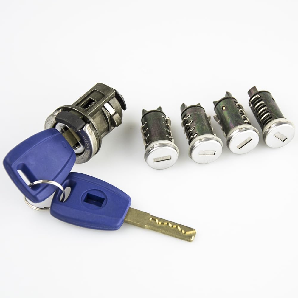 Kit de Verrouillage d'allumage pour Fiat Ducato, Peugeot et Citroën (Lame SIP22), Cylindre de Serrure de Porte et de Coffre d'origine.