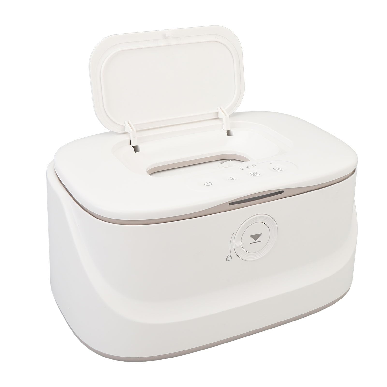Baby Wipe Warmer with Sealed Flip Cover Adjustable Temperature Smart Night Light USB Wet Wipes Warmer Dispenser