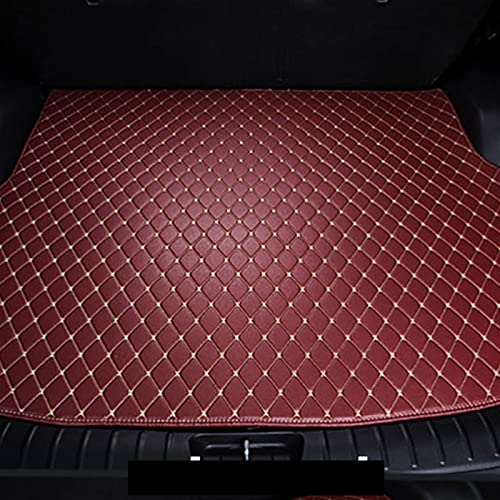 Tapis de coffre pour BMW X3 F25 2011-2017 en simili cuir vin rouge style B
